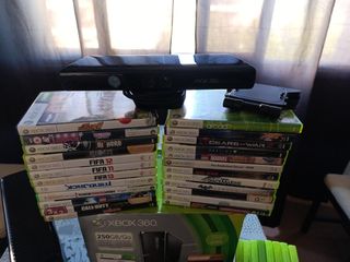 Xbox 360 live cómo nueva, 2 mandos, kinect y más!
