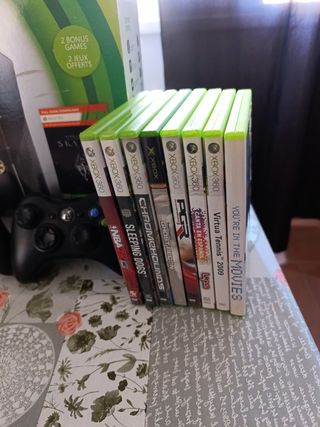 Xbox 360 live cómo nueva, 2 mandos, kinect y más!