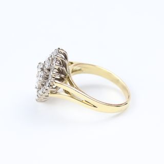 Anillo vintage oro con brillantes