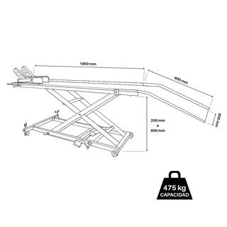 Mesa elevadora hidráulica de tijera Moost 475Kg