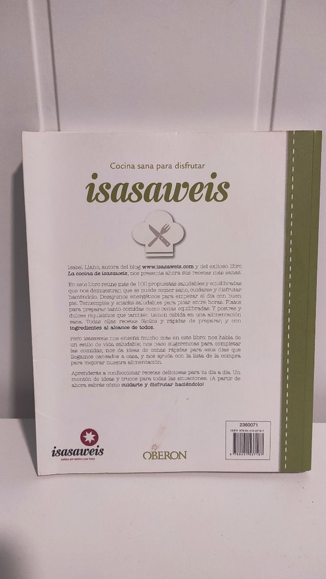 Libro "cocina sana para disfrutar"