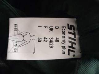 Pantalones de motosierra