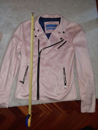 Cazadora piel vuelta Zara Men XS