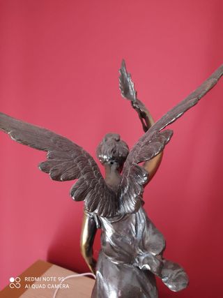 Statua scultura angelo fata in bronzo altez 51 cm