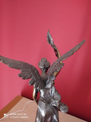 Statua scultura angelo fata in bronzo altez 51 cm