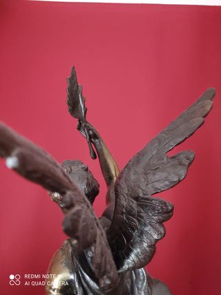 Statua scultura angelo fata in bronzo altez 51 cm