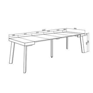 Mesa Consola extensible 262cm color cemento
