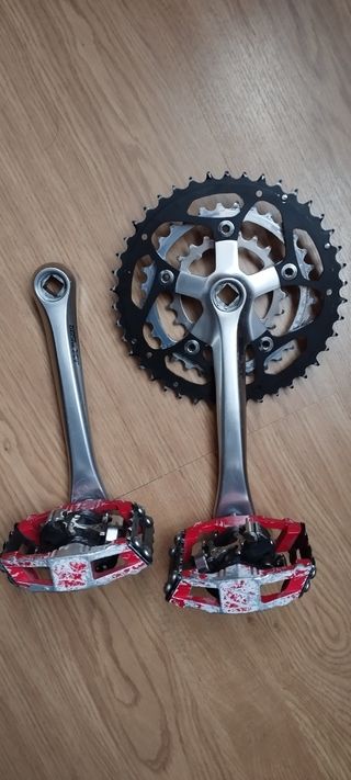 BIELAS SHIMANO XT Y PEDALES DE DX