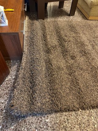 Alfombra peluda comedor