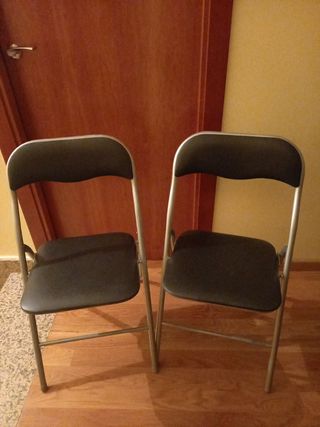 2 Sillas plegables,sin estrenar polipiel