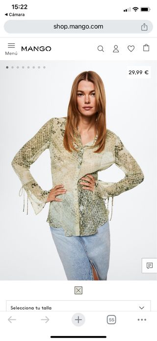 Camisa serpiente mango