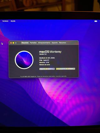 Macbook air M1 256gb 2020