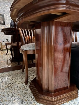 Mesa madera maciza y 6 sillas