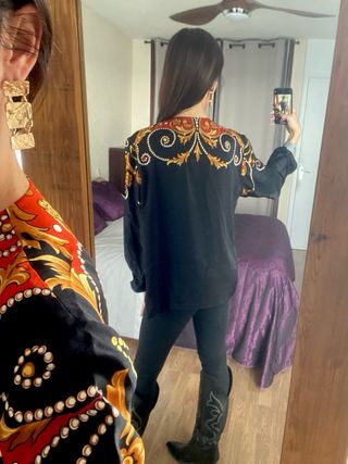 Nueva blusa barroca estilo Versace talla XL