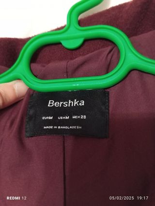 Abrigo paño Bershka