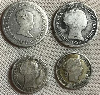 Lote Monedas Plata Isabel II