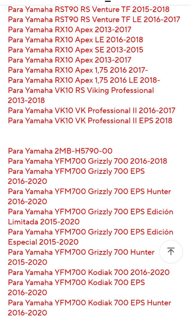 Sensor de temperatura Yamaha