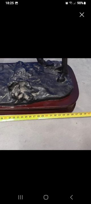 Escultura ecuestre antigua bronce Frison 11k grand