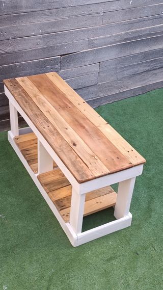 Banco-zapatero con palets, zapatero