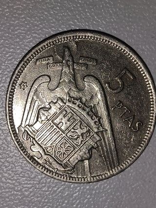 Moneda 5 pesetas 1957 *75