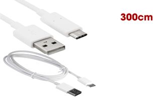 Cable Usb Datos+Carga Tipo-C 3 Metros