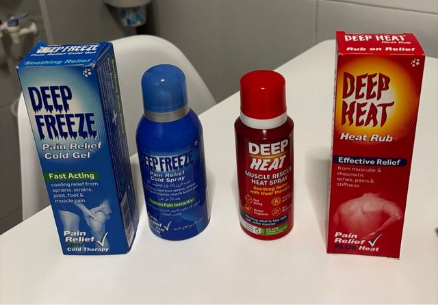 CREMAS Y SPRAYS DE CALOR Y FRIO