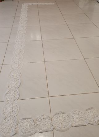 Entremeio / Rodapé - Crochet, para lençol