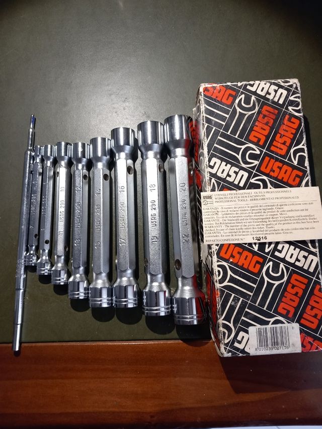 Serie di 8 chiavi a tubi doppie USAG