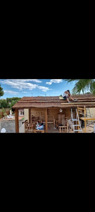 Sombrillas de carri verzo mimbre