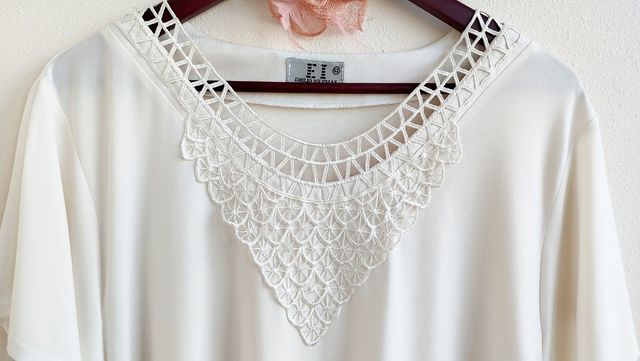 Blusa blanca mujer talla 52
