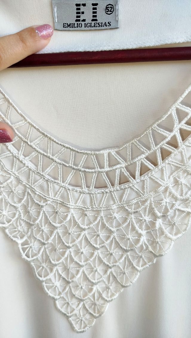 Blusa blanca mujer talla 52