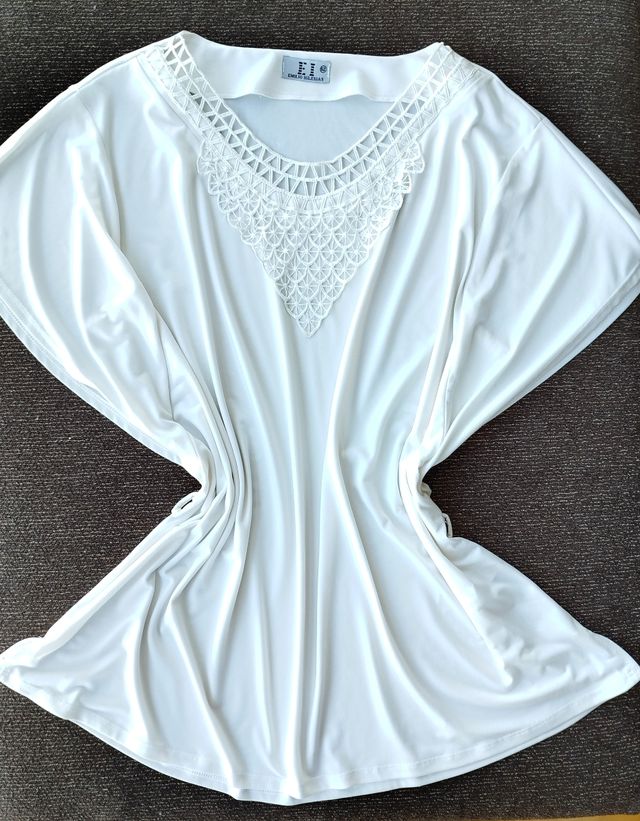 Blusa blanca mujer talla 52