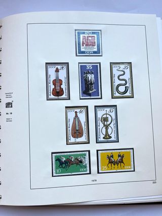 Álbum Sellos DDR 1979/1981 Doble Coleción 64 Hojas