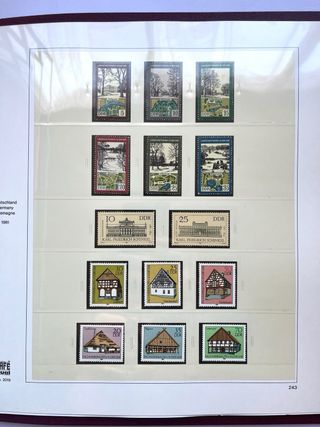 Álbum Sellos DDR 1979/1981 Doble Coleción 64 Hojas