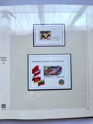 Álbum Sellos DDR 1979/1981 Doble Coleción 64 Hojas