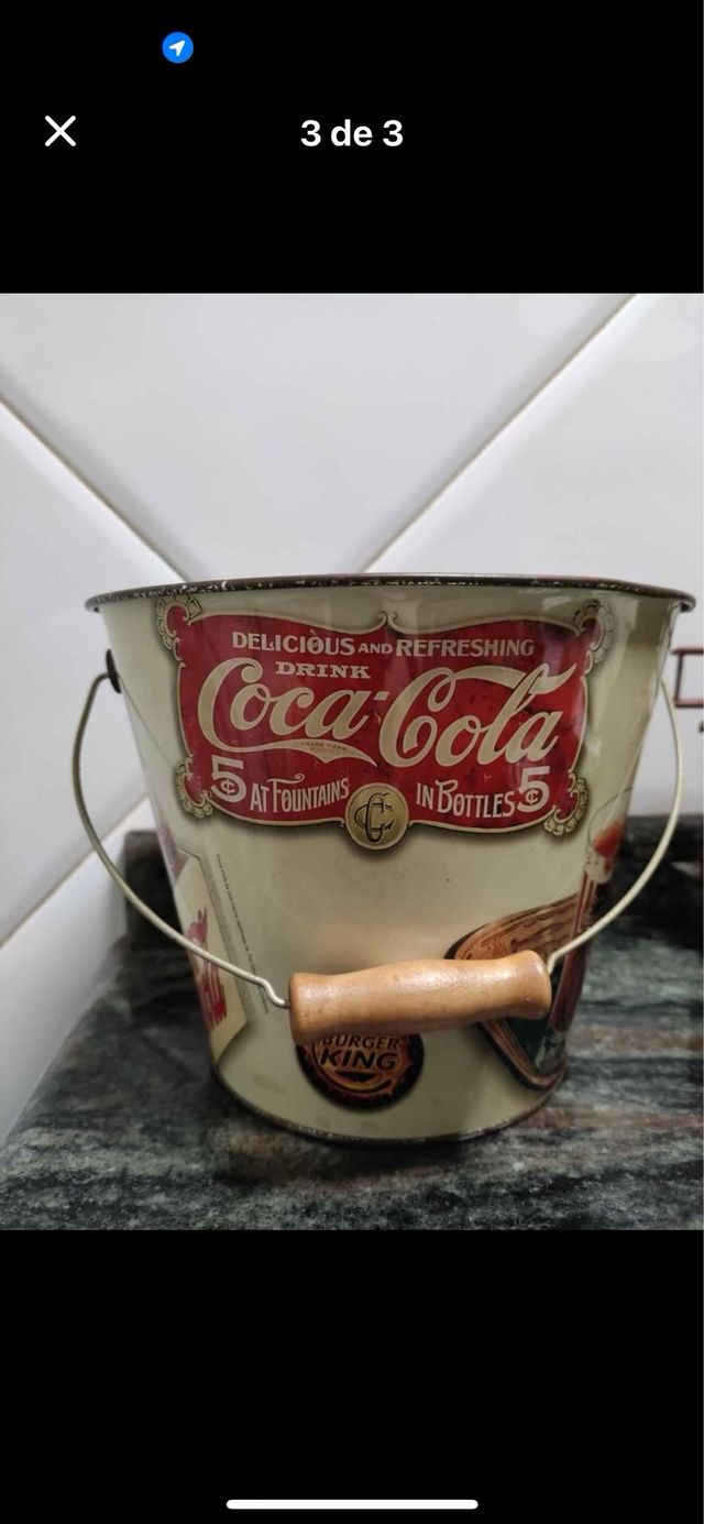 Cubo de cocacola antiguo