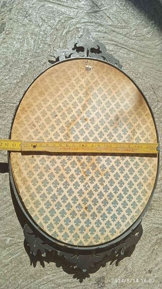 teca ovale croce vintage