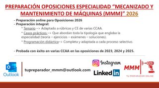 Preparación - Oposiciones Mecanizado 2026