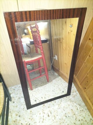 Espejo antiguo marco de madera