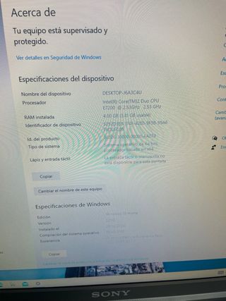 Computer Sony Vaio VGC JS1E