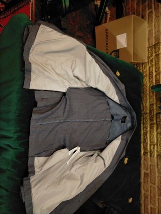 Chaqueta blasier de lino azul