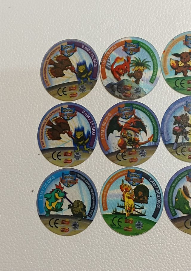 💬 Lote pokemon tazos league 2