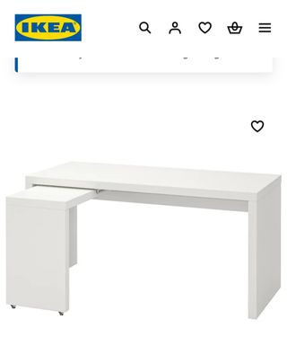 Escritorio esquinero blanco Ikea