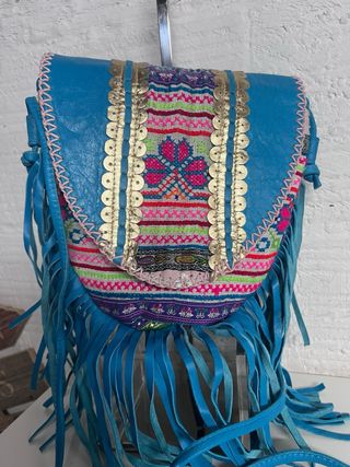 Bolso piel Damai turquesa nuevo