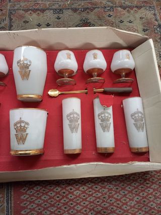 Antiguo juego de vasos copas vintage