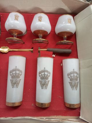 Antiguo juego de vasos copas vintage