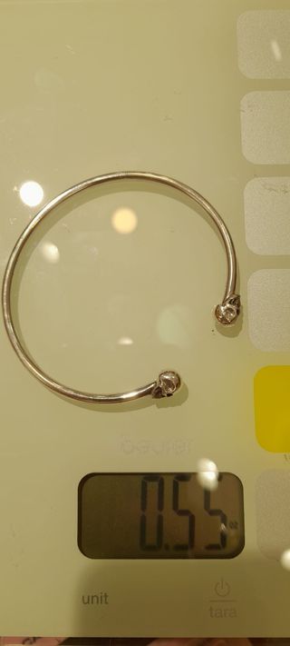 Brazalete calaveras de plata