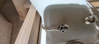 Brazalete calaveras de plata