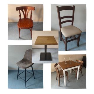 Mobiliario hosteleria SILLAS MESAS TABURETES