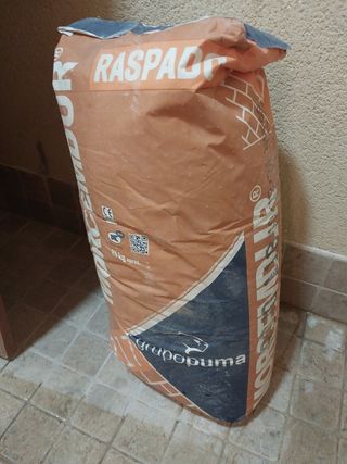 Mortero monocapa raspado rojo 118, 25kg